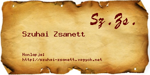 Szuhai Zsanett névjegykártya